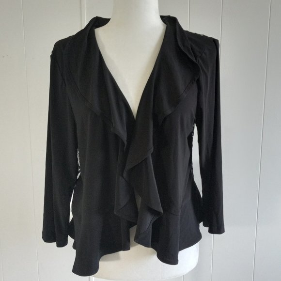 Nina Leonard Tops - Nina Leonard Lace Back Cardigan